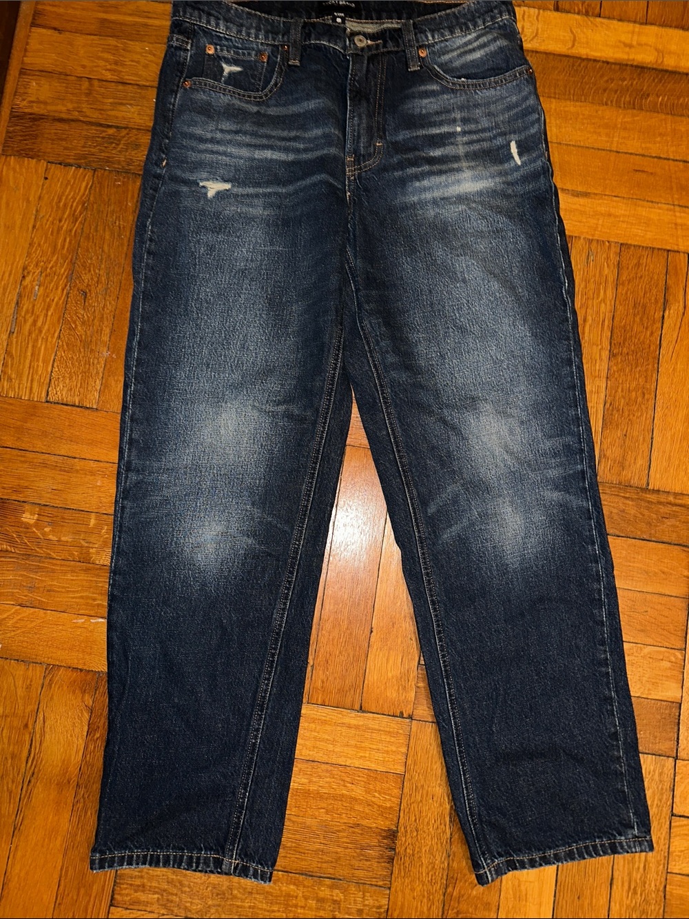Relaxed Fit Dark Indigo Washed Jeans